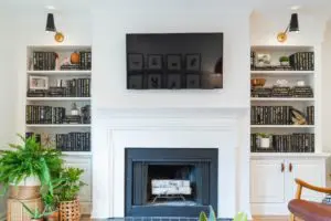 Library and Fireplace